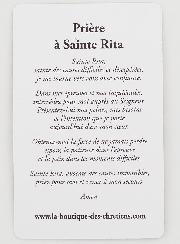 Carte de Prière Vitrail - Sainte Rita