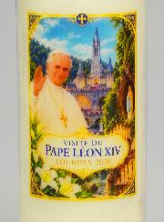 Bougie de Neuvaine Pape Léon XIV à Lourdes