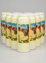 Lot de 10 Bougies de Neuvaine Pape Léon XIV à Lourdes