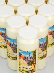 Lot de 20 Bougies de Neuvaine Pape Léon XIV à Lourdes