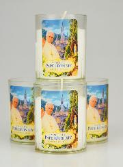 4 Bougies Veilleuses Pape Léon XIV à Lourdes