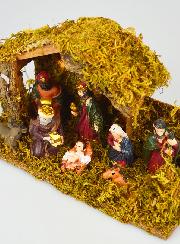 Crèche de Noël Lumineuse 7 Santons - 20cm