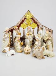 Crèche de Noël Scène 11 Santons - 25cm