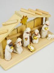 Crèche de Noël Scène 7 Santons - 30cm