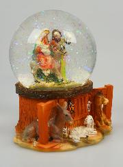 Crèche de Noël Boule en Verre 10cm - Nativité