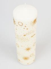 Bougie de l'Avent Blanc et Or - 18cm