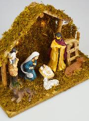 Crèche de Noël Lumineuse 7 Santons - 30cm
