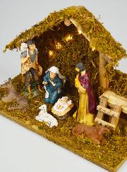 Crèche de Noël Lumineuse 7 Santons - 30cm