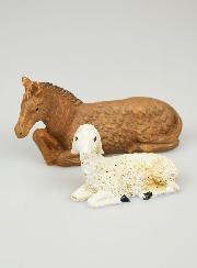 Santons Crèche de Noël - Cheval et Mouton