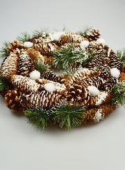 Couronne de Noël Lumineuse à Suspendre - 34cm