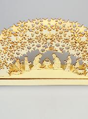 Crèche de Noël Lumineuse en Bois
