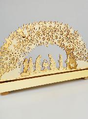 Crèche de Noël Lumineuse en Bois