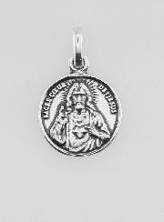 Médaille Sacré Coeur en Argent 925 Plaqué - 12mm