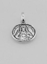 Médaille Sacré Coeur en Argent 925 Plaqué - 12mm