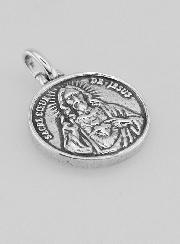 Médaille Sacré Coeur en Argent 925 Plaqué - 15mm