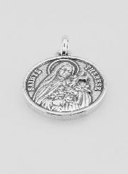 Médaille Sainte Thérèse en Argent 925 Plaqué - 18mm