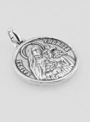 Médaille Sainte Thérèse en Argent 925 Plaqué - 18mm