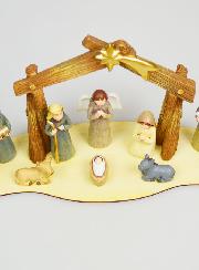 Crèche de Noël Scène 10 Santons - 14cm