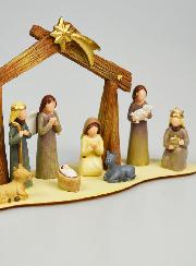 Crèche de Noël Scène 10 Santons - 14cm