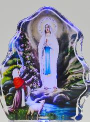 Statue Notre Dame de Lourdes en Verre