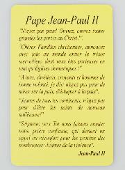 Carte Prière Souvenir Jean Paul 2
