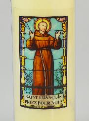 Bougie de Neuvaine à Saint François d'Assise - 17.5cm