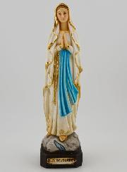 Statue Vierge Marie de Lourdes Polychromée - 15cm