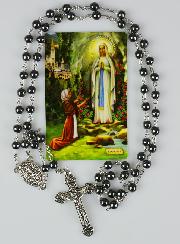 Chapelet Notre Dame de Lourdes Perles Noires