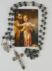 Chapelet de Saint Joseph Perles Noires