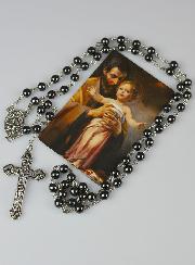 Chapelet de Saint Joseph Perles Noires