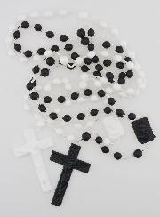 1 Chapelet Blanc + 1 Chapelet Noir - Plastique