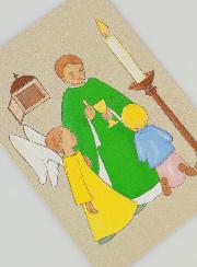 Carte de Communion Ange Jaune