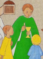 Carte de Communion Ange Jaune
