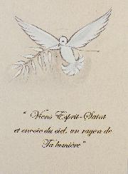 Carte de Baptême Colombe de l'Esprit Saint