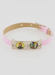 Bracelet des Saints en Cuir Rose