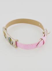 Bracelet des Saints en Cuir Rose