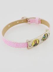 Bracelet des Saints en Cuir Rose
