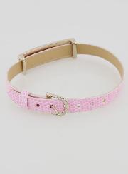 Bracelet des Saints en Cuir Rose