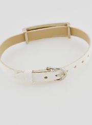 Bracelet des Saints en Cuir Blanc