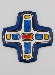 Croix Mosaique Carrée Emaux du Liban