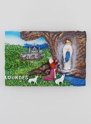 Magnet Vierge de Lourdes et Sainte Bernadette