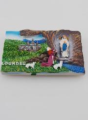 Magnet Vierge de Lourdes et Sainte Bernadette
