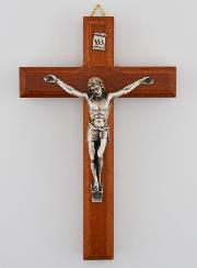 Crucifix en Bois du Christ Argenté