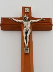 Crucifix en Bois du Christ Argenté