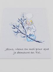 Carte de Communion Jésus Viens en Moi