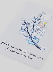 Carte de Communion Jésus Viens en Moi