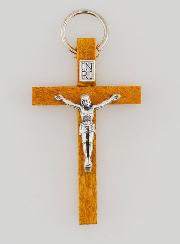 Pendentif Croix d'Aube Christ en Bois