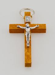 Pendentif Croix d'Aube Christ en Bois