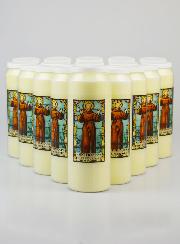 Lot de 20 Bougies de Neuvaine Saint François d'Assise