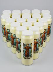 Lot de 20 Bougies de Neuvaine Saint François d'Assise
